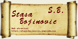 Staša Bojinović vizit kartica